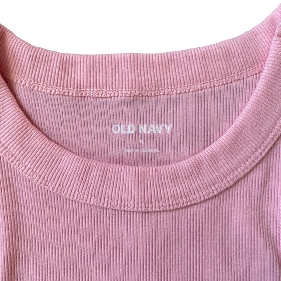 Old Navy girls medium pink stretchy ribbed sleeveless pullover tank top NWT - Picture 4 of 7